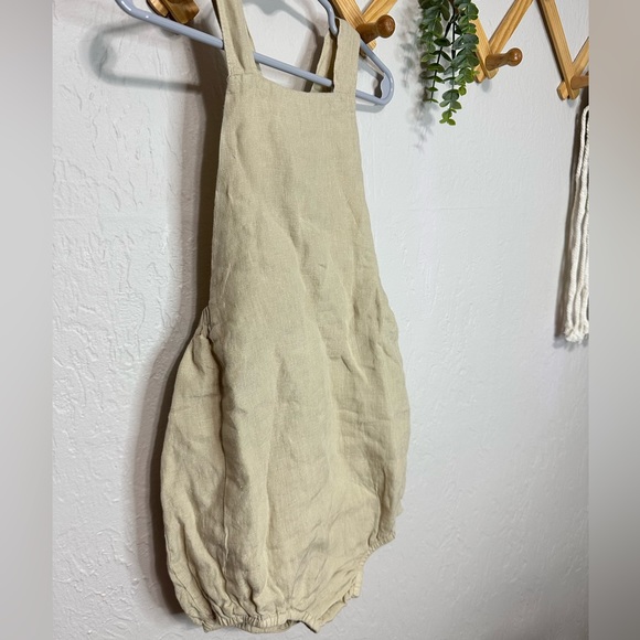 The Simple Folk Linen Overall Romper NWT 8/9 Year - Picture 4 of 7
